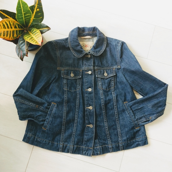 Gap Denim Jacket with Pleated Back - Picture 1 of 14